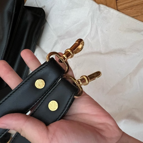 Hunting world black leather satchel with strap - Picture 9 of 11